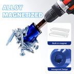Screwdriver Head Magnetic Ring, 2026 Upgraded Magnetizer Screw Removable Household Tool Magnetic Screw holder Universal Magnetizer for Hex Screwdrivers & Power Bits (5Pcs Blue)