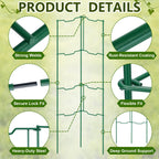 ComfyKit 2 Pack 32 Inch Stacking Tomato Ladders, V-Shape Garden Trellis