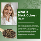 Black Cohosh Gummies 50mg per Serving for Menopause Hot Flashes - Natural Menopause Relief, Mood Swings & Hormonal Balance - Vegan-Free 60 Gummies