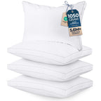 Utopia Bedding Gusset Bed Pillow, Hotel Pillows Queen Size Set of 4, White