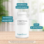 Supersmart H. Pylori Formula 20 Billion CFU per Day - Probiotic Lactobacillus Reuteri DSM 17648 Supplement | Non-GMO & Gluten Free - 120 Vegetarian Capsules