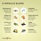 Earthly Body Miracle Oil, 1 fl. oz. - 2 Pack - 100% Natural Tea Tree Oil, Hemp Seed Oil & Vitamin E - Moisturizer, Calms Skin Irritations, Helps Smooth Wrinkles - Gluten Free, 100% Vegan