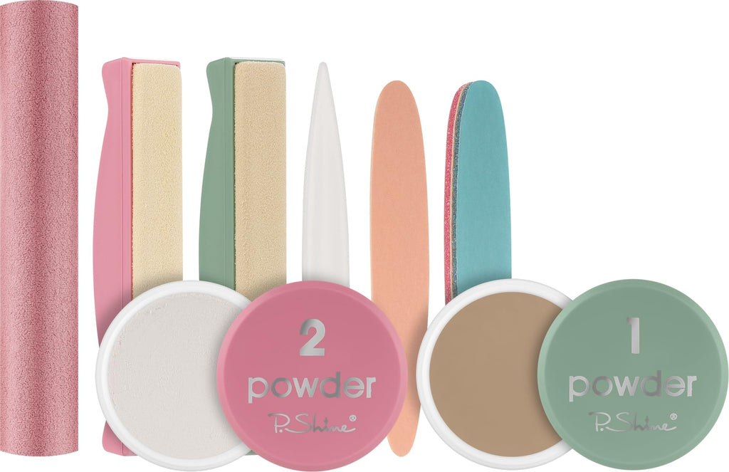 P.shine Japanese Manicure Kit - Nail Strengthener and Growth Set - Nail Hardener for Damaged Plate - Japanese Manicure Set - Plate Care