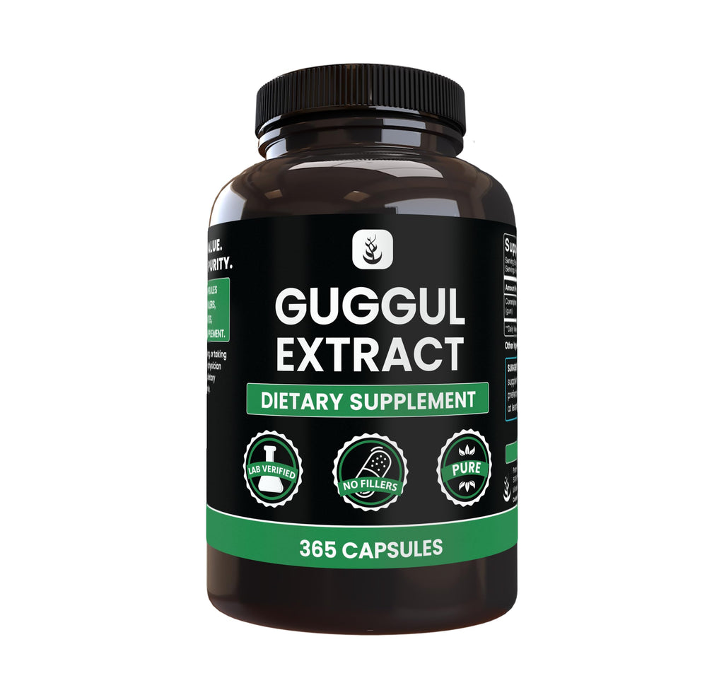 PURE ORIGINAL INGREDIENTS Guggul Extract Always Pure, No Additives Or Fillers, Lab Verified (365 Count (Pack of 1))