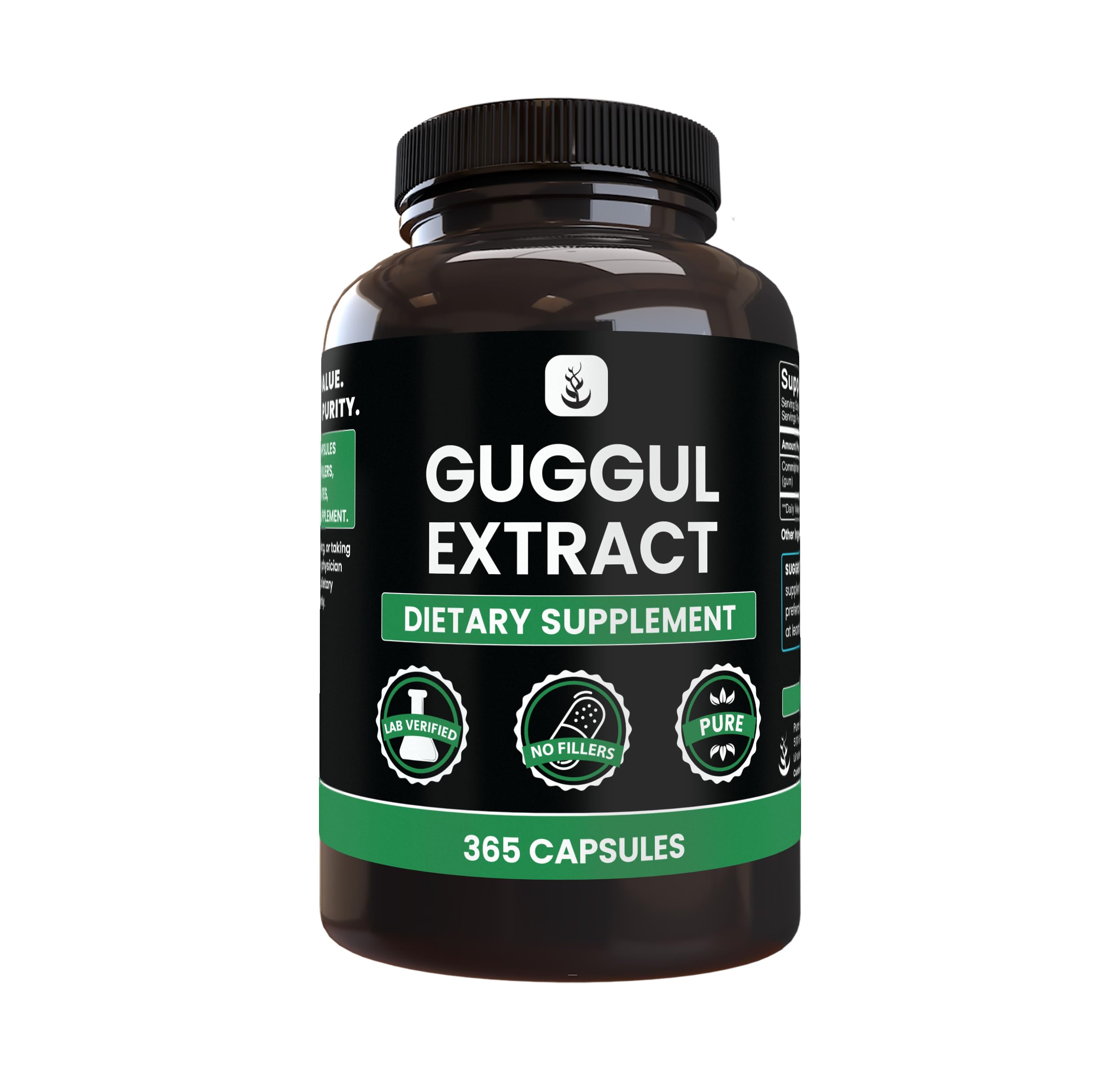 PURE ORIGINAL INGREDIENTS Guggul Extract Always Pure, No Additives Or Fillers, Lab Verified (365 Count (Pack of 1))