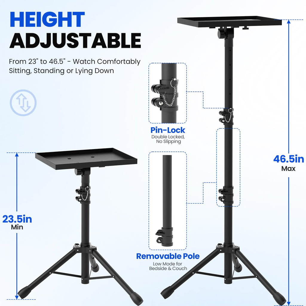 DECOSIS Projector Stand Tripod Laptop Stands Height Adjustable