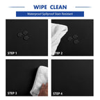 Hiasan Black Round Tablecloth 70 Inch - Waterproof Stain Resistant Spillproof Fabric Washable Table Cloth for Dining Room Kitchen Party