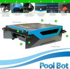 The Original Pool Bot™ Skimmer | Solar Surface Cleaner | Solar Pool Automatic Next Gen Avoidance System | All Day Runtime | Large Capacity Basket