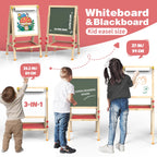 JOYOOSS Art Easel for Kids Ages 4-8 Easels for Toddlers,Toddler Art Kids Easel Adjustable Wooden Magnetic Whiteboard Chalkboard for Kid Dry Erase Board Easel for Toddlers 3-4 Years Dual-Sided Drawing