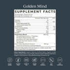 CYMBIOTIKA Golden Mind Nootropic - Boosts Focus, Memory, Alertness, Supports Nervous System with Bacopa, Green Tea, Lion’s Mane, L-Theanine, Rhodiola | 30 Pouches