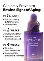 MISSHA Time Revolution Night Repair Face Serum Ampoule (5th Gen) - Overnight Probiotic Skincare for Revitalization and Radiance, 1.69 Fl Oz