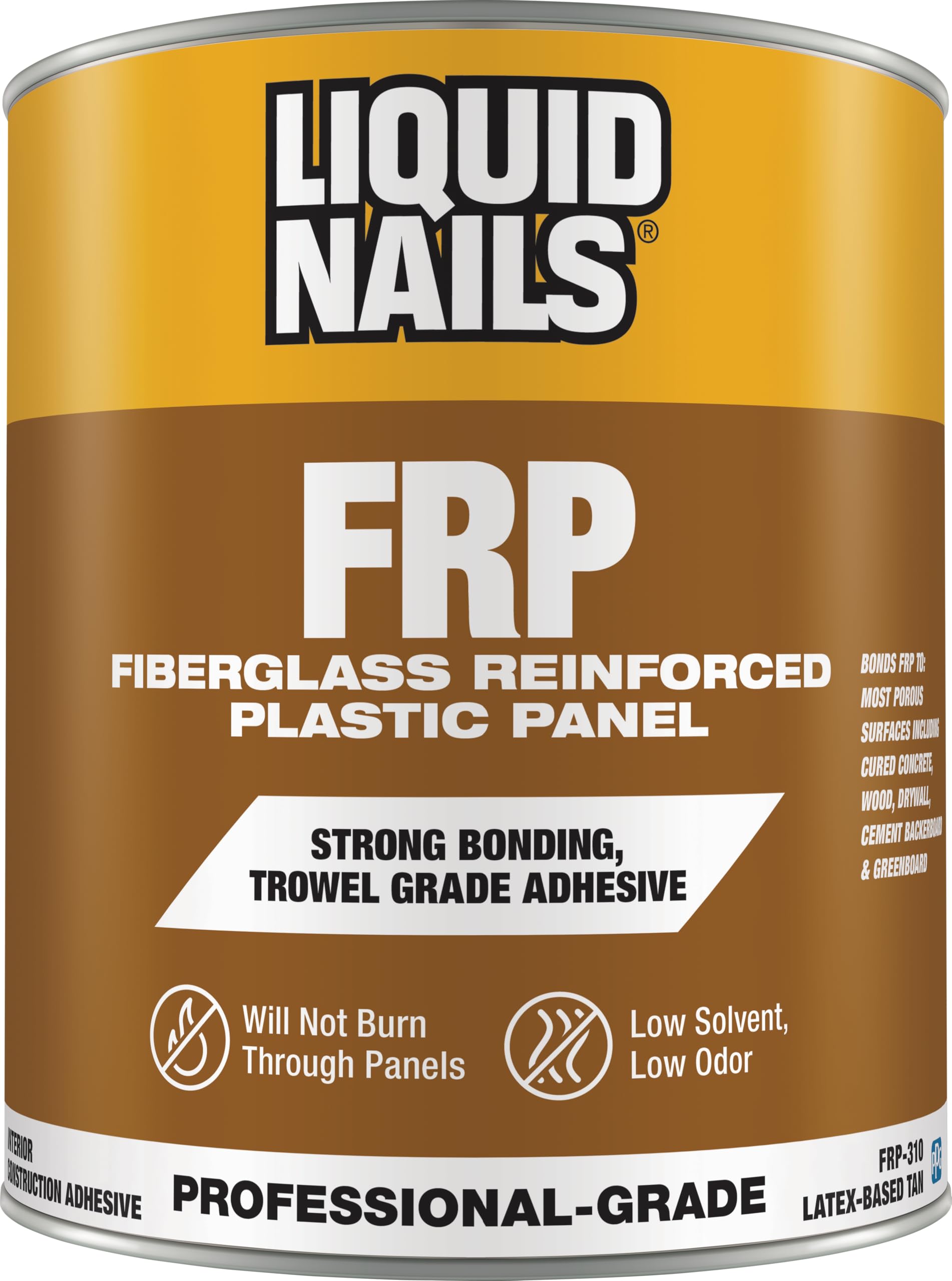 Liquid Nails Fiberglass Reinforced Panel (FRP) 1 gal. Low VOC Adhesive (Pack of 6)