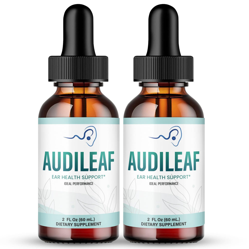 Audileaf Drops – Official Audileaf Ear Health & Hearing Support Supplement Droppers - Maximum Strength, All Natural Liquid Formula for Clear Sound, Audileaf Inner Ear Health Support Reviews (2 Pack)