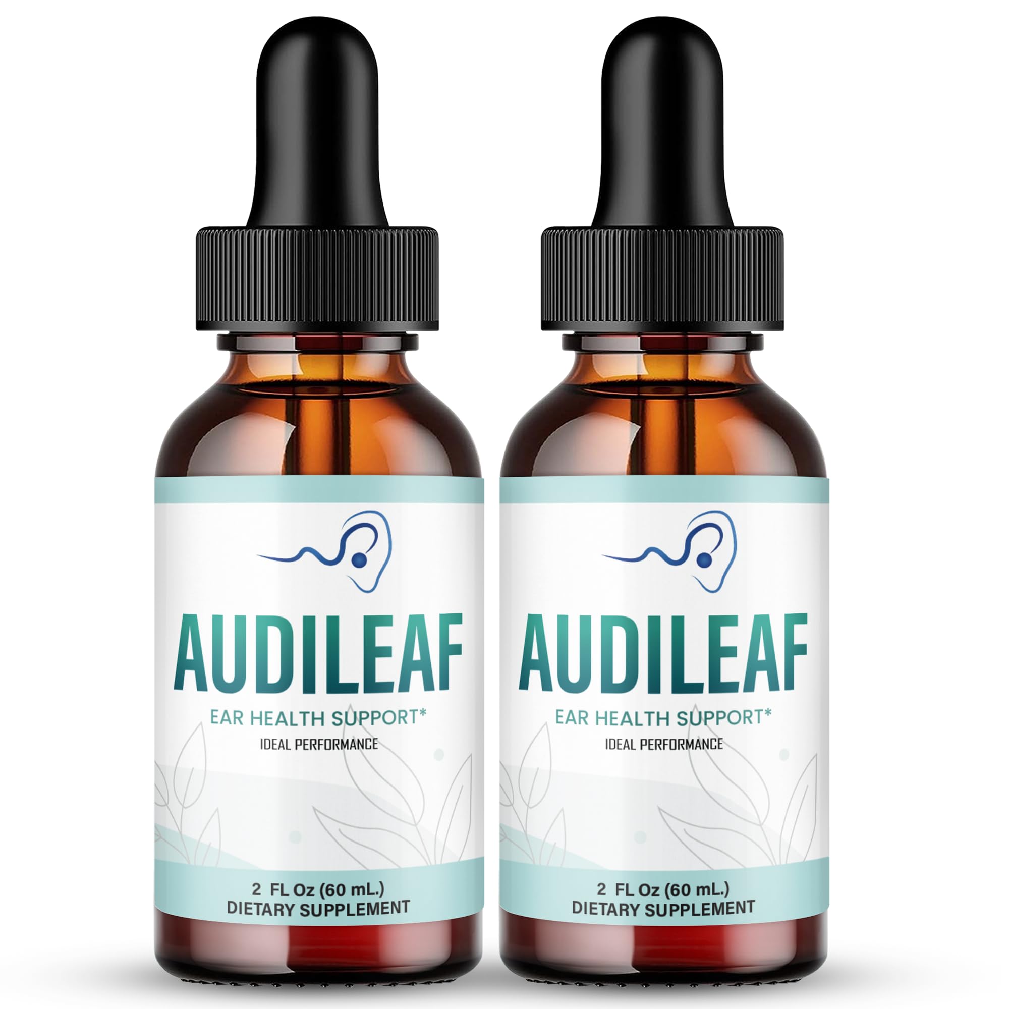 Audileaf Drops – Official Audileaf Ear Health & Hearing Support Supplement Droppers - Maximum Strength, All Natural Liquid Formula for Clear Sound, Audileaf Inner Ear Health Support Reviews (2 Pack)
