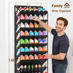 UVIAHOMI 20-30 Pairs Over the Door Shoe Organizer, 10-Tier Door Shoes Rack