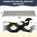 40FT Gravel Grid for Driveway –HDPE Geocell Ground Stabilizer