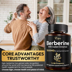 LSOIUX Berberine HCL 1500mg for Weight Loss with Ceylon Cinnamon & Citrus Bergamot | Triple Action Formula for Metabolic Support* | Third-Party Tested Certified, Vegan Capsules, 120 Count