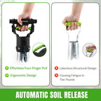 5 Inch Depth Bulb Planter Tool with Automatic Soil Release for Garden