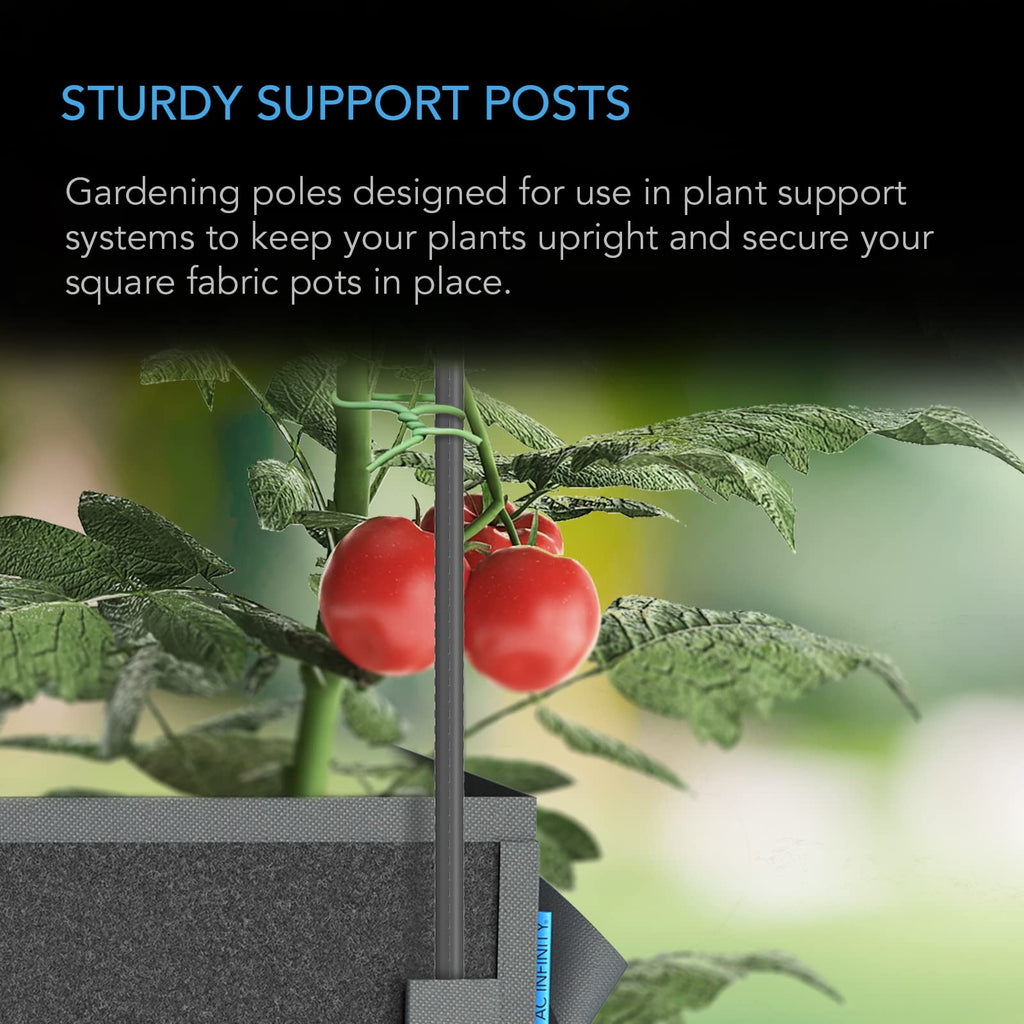 AC Infinity Garden Plant Stakes 90cm, Sturdy Metal Support Sticks