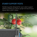 AC Infinity Garden Plant Stakes 90cm, Sturdy Metal Support Sticks