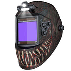 ARCCAPTAIN Large View 3.94" x 3.66" True Color Auto Darkening Welding Helmet with Light, Solar Powered Welding Hood, 4 Arc Sensor Wide Shade 4/5-9/9-13 for Stick MIG TIG Cut, Alien