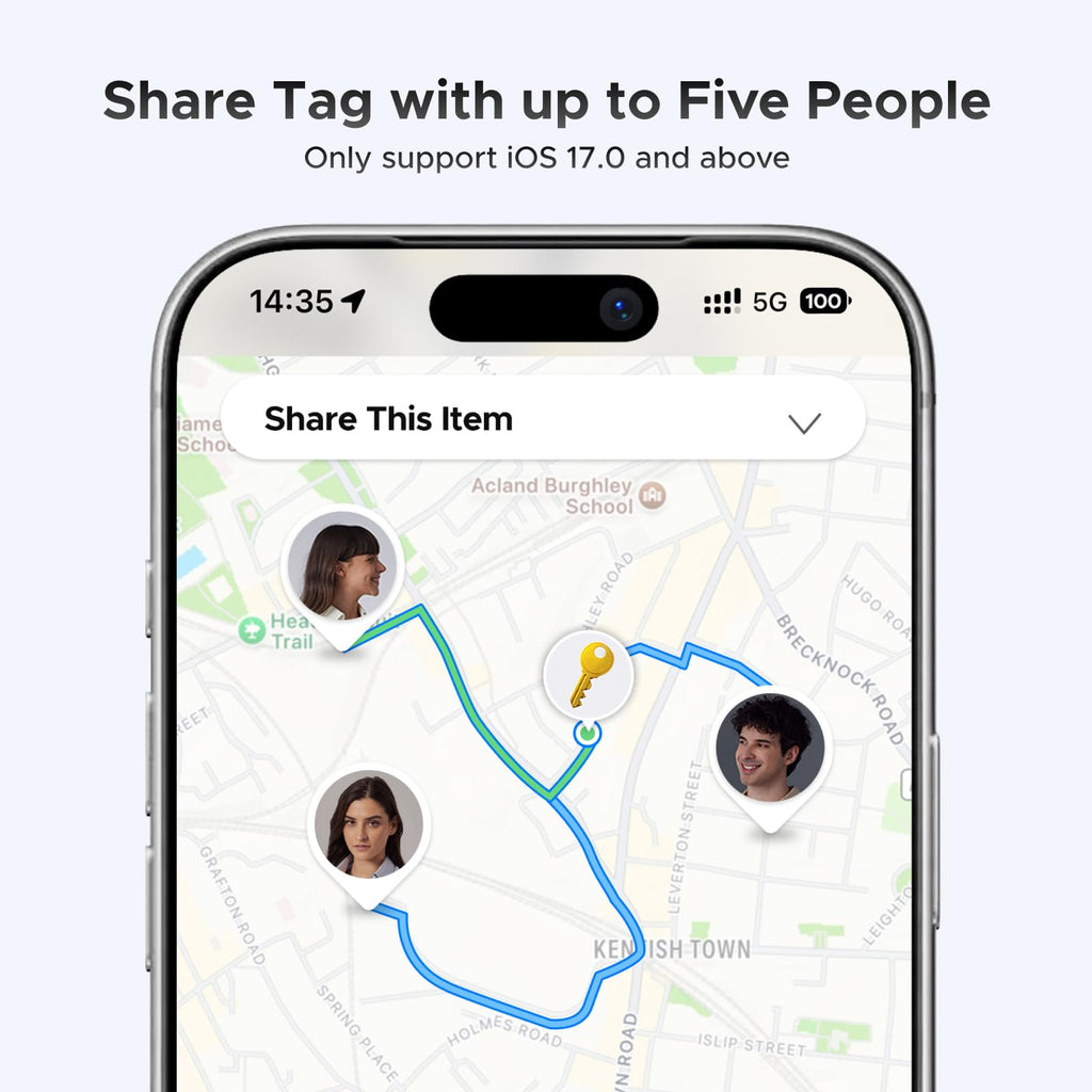 UGREEN FineTrack Air Tracker Tags (iOS Only) 4 Pack Key Finder
