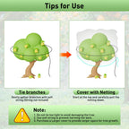 2PCS Large Fruit Tree Netting with Drawstring and Zipper, 6 x 6.6FT Blueberry Bush Netting Cover, Garden Bird Netting Plant Cover for Protect Plant Fruit Flower from Birds, Bugs, Cicadas, Insects