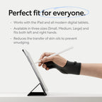 Paperlike® Drawing Glove for iPad - Artist Glove for Drawing on Tablets (Right and Left Hand; 3 Sizes: S, M, L)