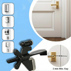 Original Trustella Heavy-Duty Portable Door Lock with Stainless Steel Build. Perfect for Home, Travel, Hotels, and Apartments for Inward-Opening Doors with a 2 mm Gap. (Silver/Black)