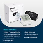 OMRON Silver Blood Pressure Monitor for Home Use & Upper Arm Blood Pressure Cuff - #1 Doctor & Pharmacist Recommended Brand - Clinically Validated - Connect App