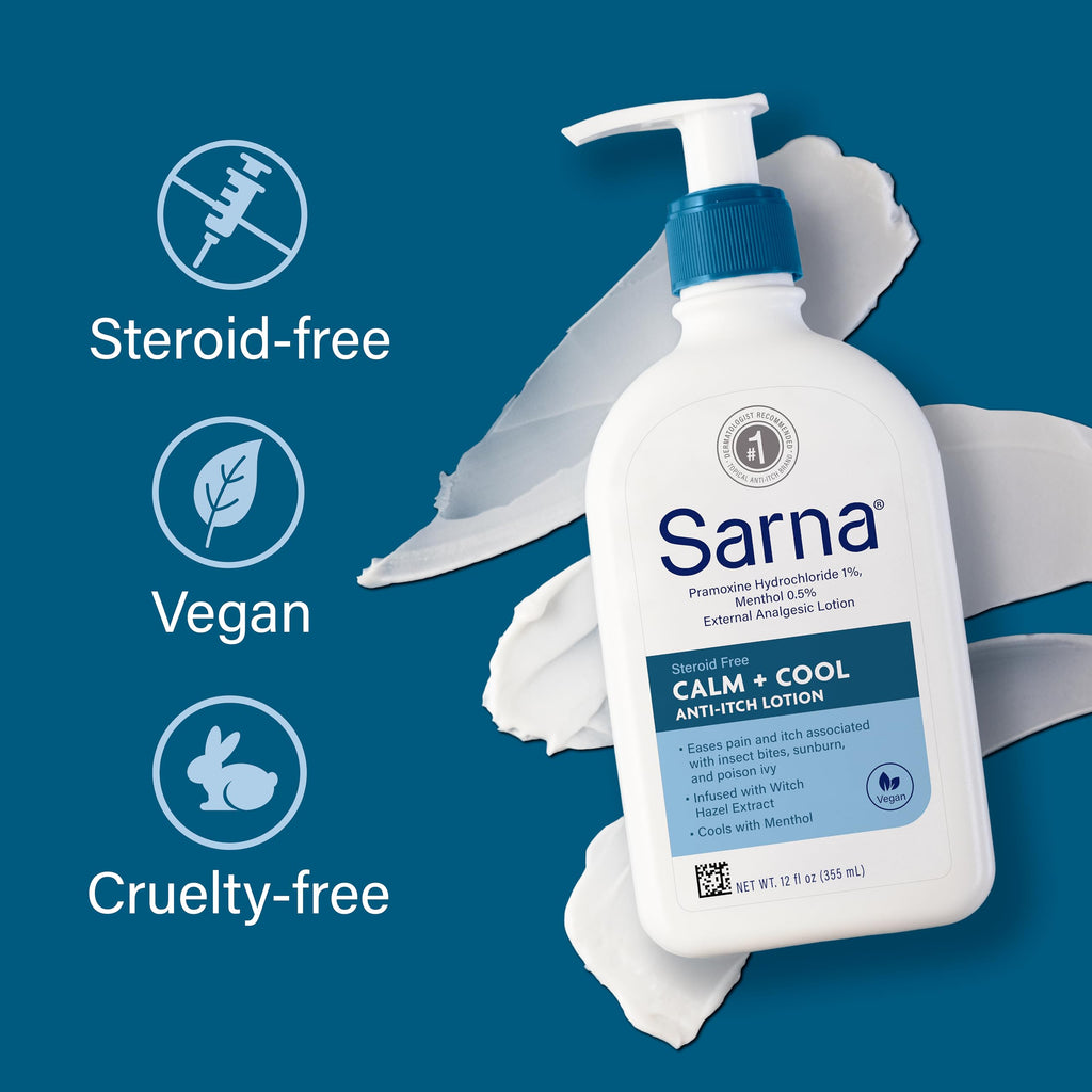 Sarna Calm and Cool Steroid-Free Anti-Itch Lotion- 12 oz