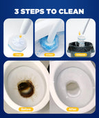 62 Count Toilet Wand Refills For Clorox Wand, 3-Layer Brush Heads with Upgraded Toilet Bowl Cleaners For 99.9% Stains Removal
