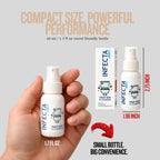 INFECTA WHITE – Toilet Spray, Travel Size Multipurpose Cleaning Spray (50 ml), All Purpose Cleaner for Toilet Seats, Bathtub, Fresh Scent, Bathroom Essentials & Mini Travel Toiletries (Pack of 2)