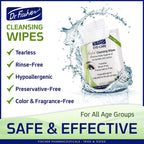 Dr. Fischer Eye Wipes - Hypoallergenic Eyelid Wipes for Everyday Eye Cleansing and Gentle Makeup Remover. (6 packs of 30 wipes each)