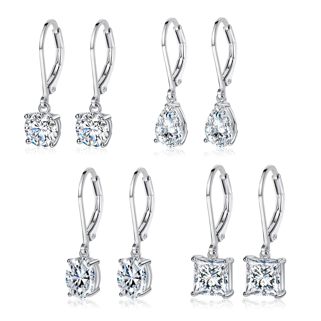 MDFUN Dangle Earrings for Women Teardrop,Round,Oval & Square
