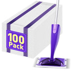 Mop Pads Refills Compatible with WetJet Mop, Disposable Mop Pads for Hardwood Floors, Tile, Laminate & Multi-Surface Cleaning, 100 Pack