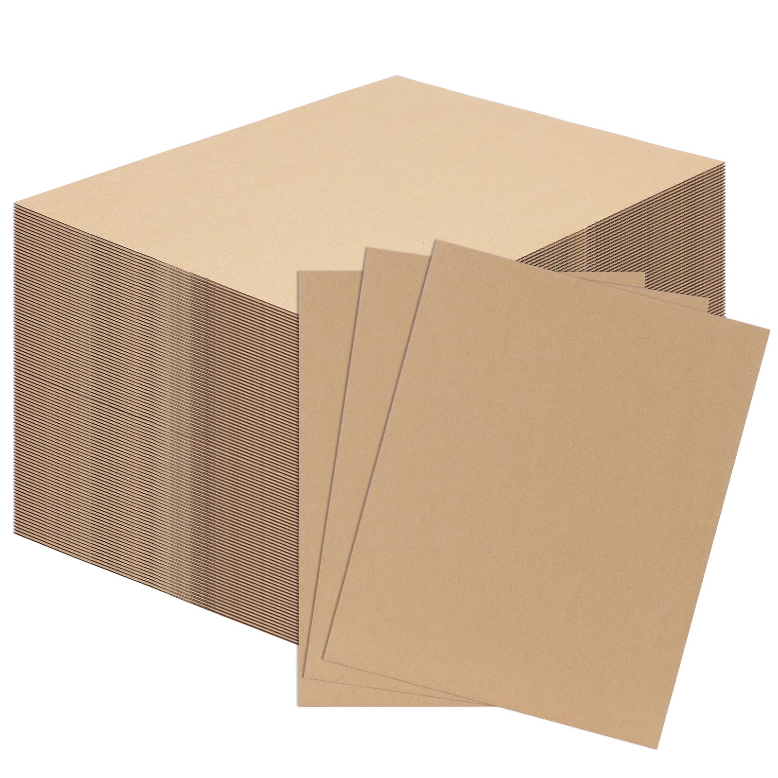RLAVBL 100 Pack 11x14 Corrugated Cardboard Sheets, Flat Cardboard Inserts for Shipping, Mailing, Packing, DIY Crafts