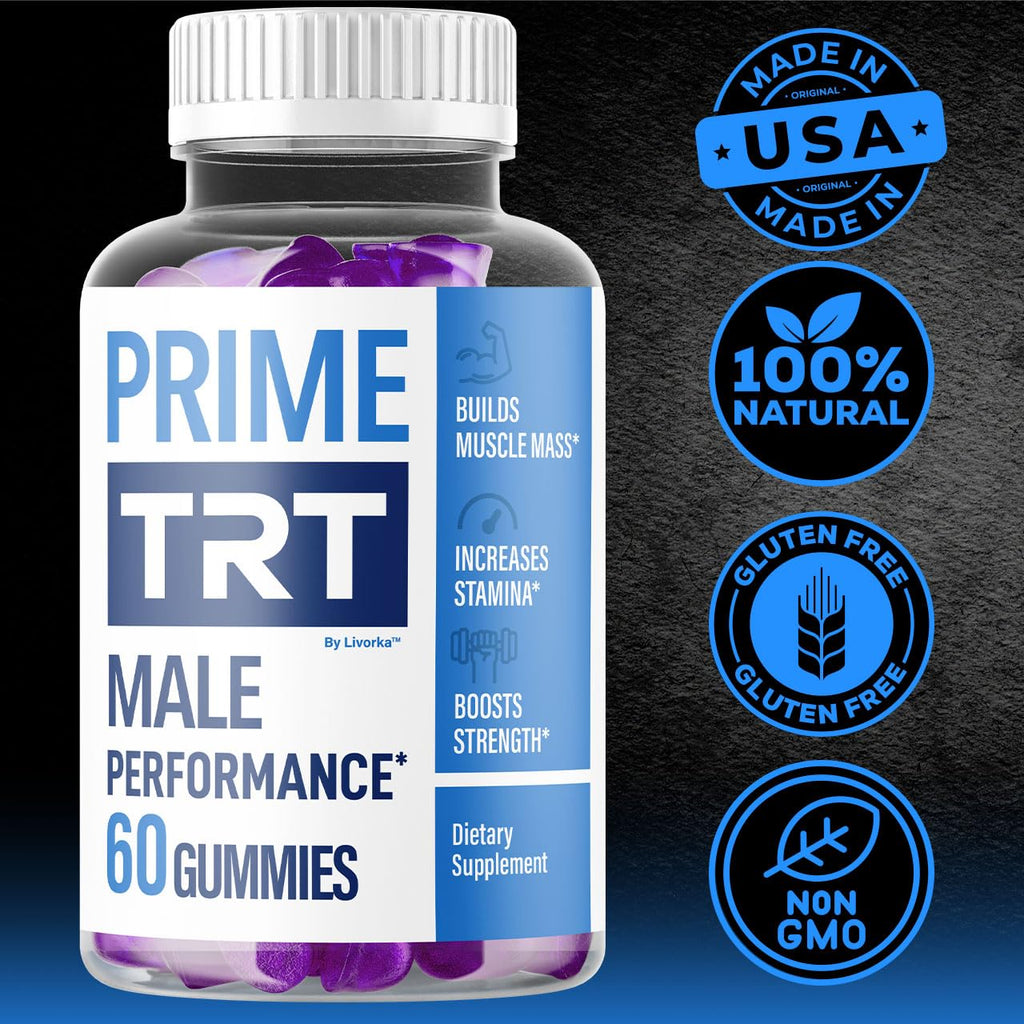 (2 Pack) Prime TRT Gummies - Official PrimeTRT Advanced Premium Supplement For Men Support - Maximum Strength, Natural Prime TRT Vitamins For Overall Health & Wellness Review, 120 Gummies For 2 Months