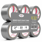 WINSUFIRE Duct Tape Heavy Duty, Heavy Object Packaging, and Home Repairing,Strong Adhesive Duct Tape for Indoor Outdoor Repairs, 2-inch by 22-Yard, 6-Roll,Total 132 Yards (Silver)