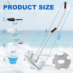 Sand flea rake, 304 Stainless Steel, with Clam Rake, Shovel, 5L Bucket