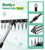 Weeding Rake Puller Tool for Garden,Heavy Duty Iron Weed Puller Cutter Tool
