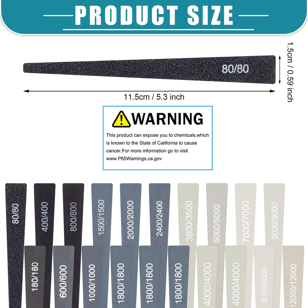 Honoson 20 Pcs Sanding Sticks Model, Low and High Grits, Groovy Style