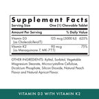 Michael's Naturopathic Progams Vitamin D3 5000 IU with Vitamin K2 Tablets, 90 Count