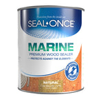 Seal-Once Marine Premium Wood Sealer - Waterproof Sealant - Wood Stain and Sealer in One - 1 Gallon Natural