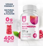 DR. MORITZ Magnesium Citrate Gummies Sugar-Free - Calm Magnesium Gummies Supplement for Children, Sugar -Supports Cardiovascular Health -Free Chews for Kids & Adults (60 Count)