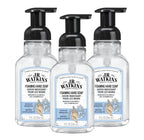 J.R. Watkins Foaming Hand Soap with Pump Dispenser, Moisturizing Foam Hand Wash, Alcohol-Free, Cruelty-Free, brise marine, 9 fl oz, 3 Pack