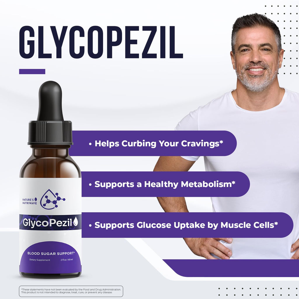 GlycoPezil Drops – Chromium, Maca & Ginseng – 2 fl oz, 2 Month Supply