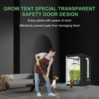 MELONFARM 2x2 Grow Tent, 24"x24"x32" Double Transparent Viewing Door Indoor Grow Tent, Growing Tent with High Reflective Mylar & Floor Tray, Plant Tent for Indoor Hydroponics Growing