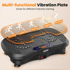AXV Vibration Plate Fitness Platform Exercise Machine Vibrating Shaking Full Body Shaker Workout Vibrate Stand Shake Board Sport Gym for Weight Loss Fat Burner for Women Men Darkgray