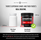 NutraChamps 120 Creatine Gummies for Men & Women - 5g Sugar Free Chewable Creatine Monohydrate Gummies - Supports Protein Synthesis, Muscle Recovery & Workout Performance